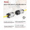 Set mufă și conector iluminat negru 15A 125V 1 set 4
