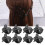 Mini pinces à cheveux en plastique noir, 100 pièces 3