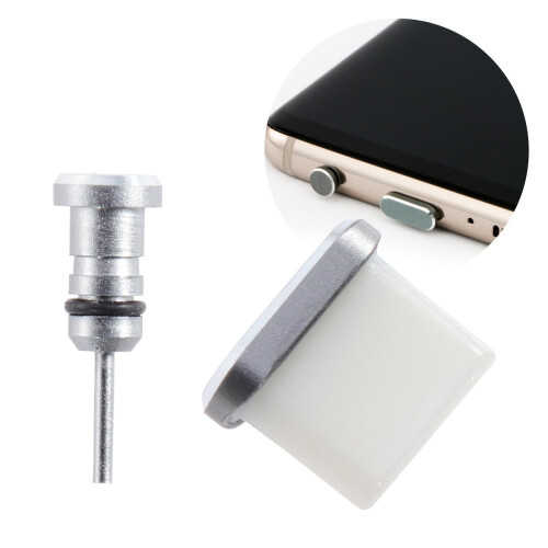 OUNONA 3,5 mm og USB-C-portpluggsett grå 2