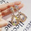 Orecchini da donna a forma di cuore con strass e goccia, 1 paio 3