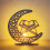 Φωτιστικό νυχτός Eid Crafts – 3D ξύλινο φωτιστικό LED σε σχήμα φεγγαριού, διακόσμηση για 7