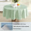 Napa Leaf Sage Green Vinyl Tablecloth 70" Round 4