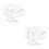 4St Heldere Acryl Mailhouder Met Brievenorganizer Voor 10