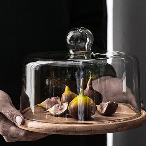 Couvercle alimentaire en verre kaki (1 pièce) 2
