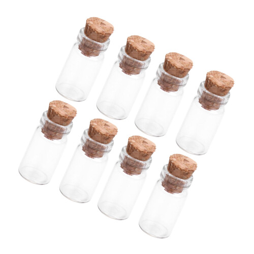 Klare mini-glasskrukker med korkpropper 25 stk 1