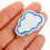 Wolkenförmige, aufbügelbare Stickaufnäher, 12 Stück 6