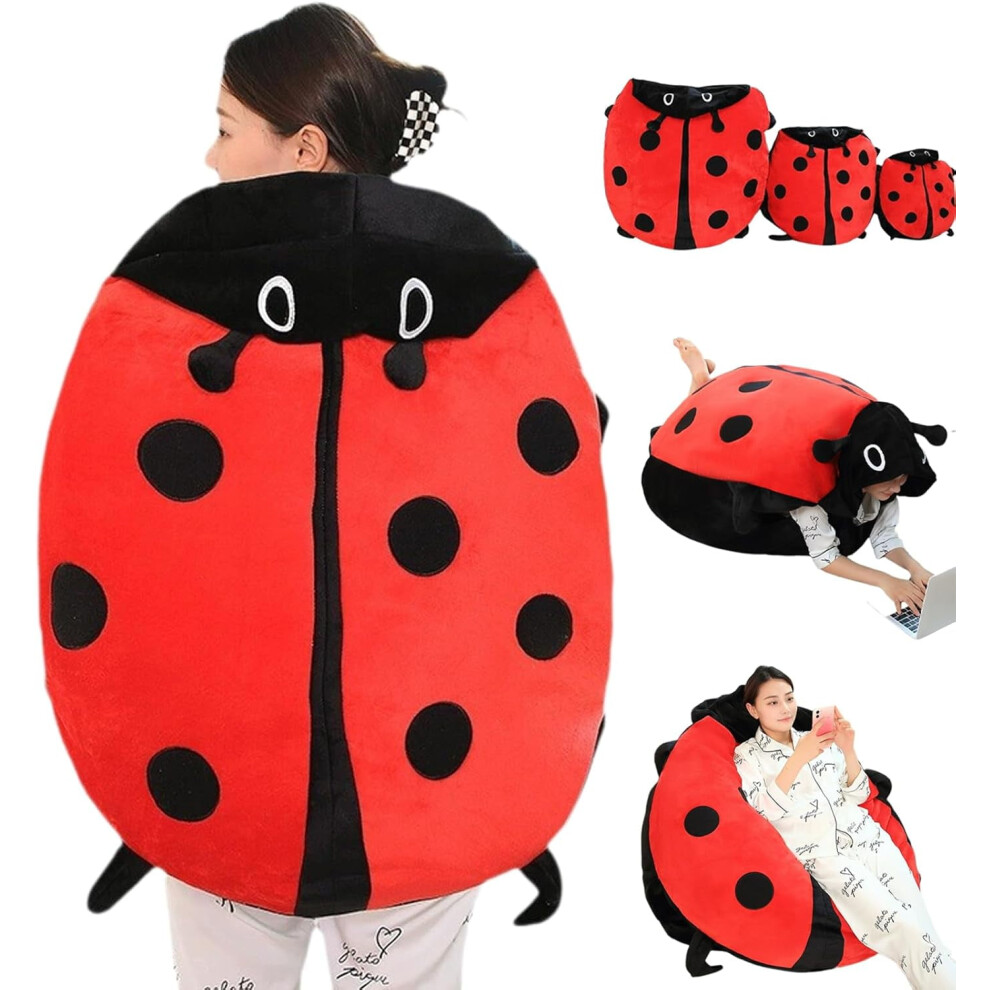 Ladybug plush pillow wearable warm oversized 24 inch