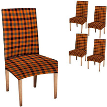 Tartan Chair Covers for Dining Chairs, Set of 4