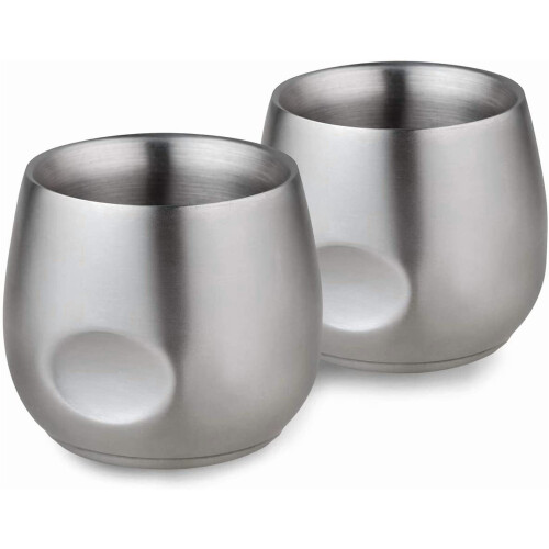 Stainless Steel Espresso Cups 6 oz 2-Pack