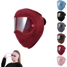 Maschera termica in pile con occhiali antiappannamento rimovibili.
