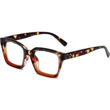 Óculos unissex clássicos com armação quadrada grossa e lentes transparentes.