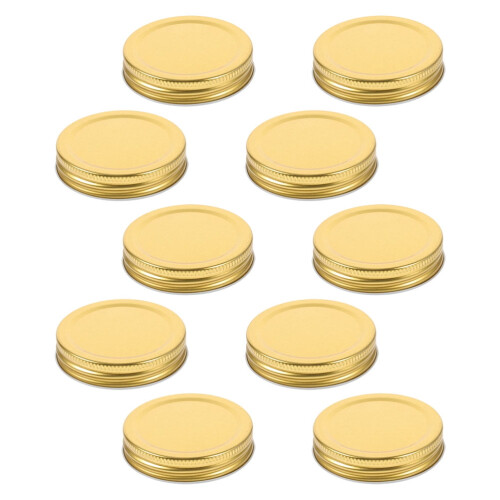 Mason Jar deksels 70 mm metaal brede opening 10 stuks