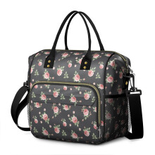 Sac à lunch isotherme pour femme à motif floral – Étanche, grande capacité, idéal pour le travail, la plage, les voyages, les pique-niques et