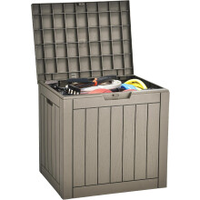 Outdoor Storage Box Waterproof Resin 30 Gallon Gray