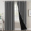 Blackout Curtains Grey 52x84 in Pair 1