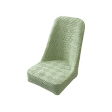 Light Green Elastic Half Round Dining Chair Covers with