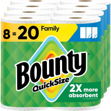 Essuie-tout format familial, blancs, 8 rouleaux