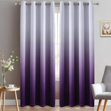 Purple Ombre Blackout Curtains 52x84 in, 2 Panels