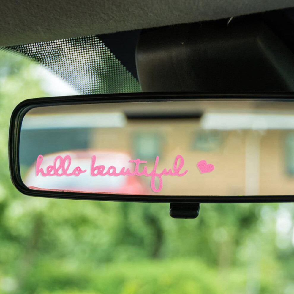 Hello Beautiful Rearview Mirror Decal, Vinyl Sticker For Car Mirror Â Compatible With Most Rearview Mirrors 9130661841610