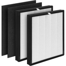 Set van 2 vervangingsfilters voor de Zigma Aerio-300 luchtreiniger, inclusief 2 hoogrendementsfilters en 2 koolstofvoorfilters.