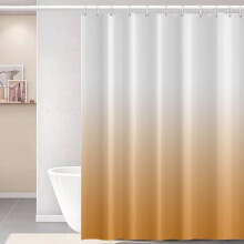 Orange and White Gradient Shower Curtain 84x72 in