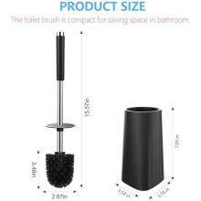 Kompakte Toilettenbürste mit Halter und Edelstahlgriff