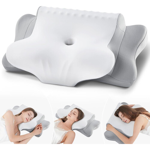 Μαξιλάρι αυχένα Ice Silk Cover Αναπνεύσιμος αφρός μνήμης 1 τεμ.