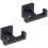 Matte Black Stainless Steel Double Towel Hook 2 Pack 1