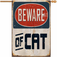 Double-Sided Cat Garden Flag 28 x 40 in Burlap