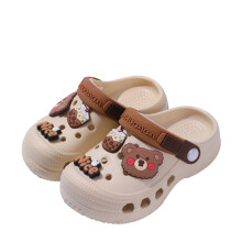 Sandali da bambina con simpatici disegni animati, punta chiusa, suola morbida, scarpe da acqua per bambine – color kaki, taglia 9-9,5 anni, adatti