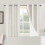 Blackout Linen Curtains with White Lining, Grommet Top, 1