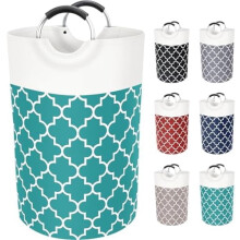 Collapsible Laundry Basket 75L with Waterproof PE Lining