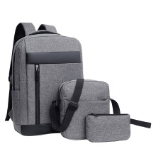 3-Piece Backpack Set, Large-Capacity USB Student Backpack Compatible with School & Outdoor Travel, Unisex Laptop Bag