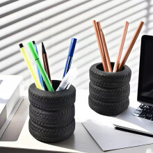 Pennenhouder in de vorm van een autoband, multifunctionele bureau-organizer voor kantoorartikelen, decoratieve pennenhouder voor autoliefhebbers,