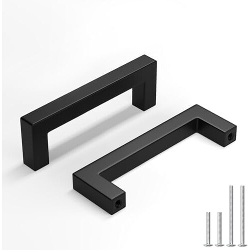Matte Black Stainless Steel Cabinet Pulls 5-1/16" C-C (25