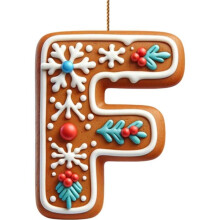 Acrylic 2D Christmas Letter Pendant, 8 cm