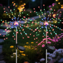 Ηλιακό Φως Πυροτεχνήματος, 120LED Πολύχρωμη Διακόσμηση Εξωτερικού Κήπου –