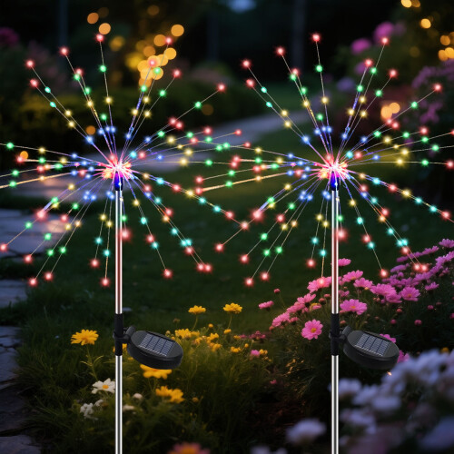 120 LED Solar Garden Lights with Flexible Copper Wire