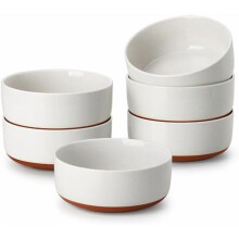 Cereal Bowls Set of 6, 24 oz Ivory White Porcelain