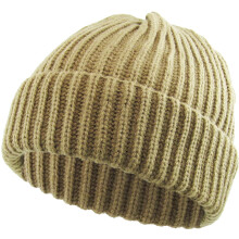 Bonnet côtelé épais à revers, style Skully, bonnet de ski d'hiver