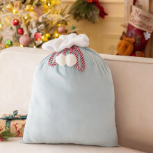 Sacs cadeaux de Noël, grand sac tricoté décoratif pour la veille de Noël, sac cadeau à cordon pour emballer les petits présents de Noël
