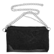 OUNONA Damenhandtasche mit Kette, Schultertasche, Schwarz, PU, 1 Set, 8,7 x 5,1 Zoll