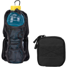 Fleshouder, opvouwbare nylon drinkzak met trekkoord aan de bovenkant, handsfree heupriemhouder voor wandelen