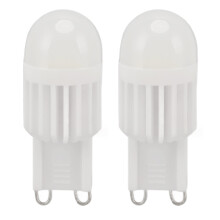 Bombillas LED G9 regulables, paquete de 2, 180 lúmenes, 14 LED, base de doble clavija, aptas para lámparas y candelabros, 220 V, 2 W