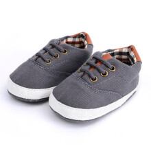 LoyisViDion Toddler Shoes Newborn Baby Girl Boys Causal Shoes Anti-Slip Shoes Plaid Patchwork Sneakers Prewalker Dark Gray 12-18 Months