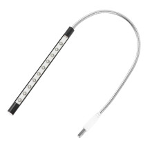 Lampe LED flexible à col de cygne HEMOTON alimentée par USB avec interrupteur tactile pour la lecture et l'utilisation sur bureau, 10 ampoules LED