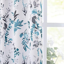 Floral Blackout Curtains 52" W x 84" L – Grommet,