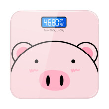 HEMOTON Cartoon Digital Scale with USB Rechargeable Battery - 1 Piece Electronic Bathroom Scale