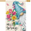 Spring Gnome Garden Flag 28x40 Double-Sided Burlap 1