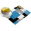 Abstracte placemats set van 6, blauwgrijs, antislip, wasbaar 1